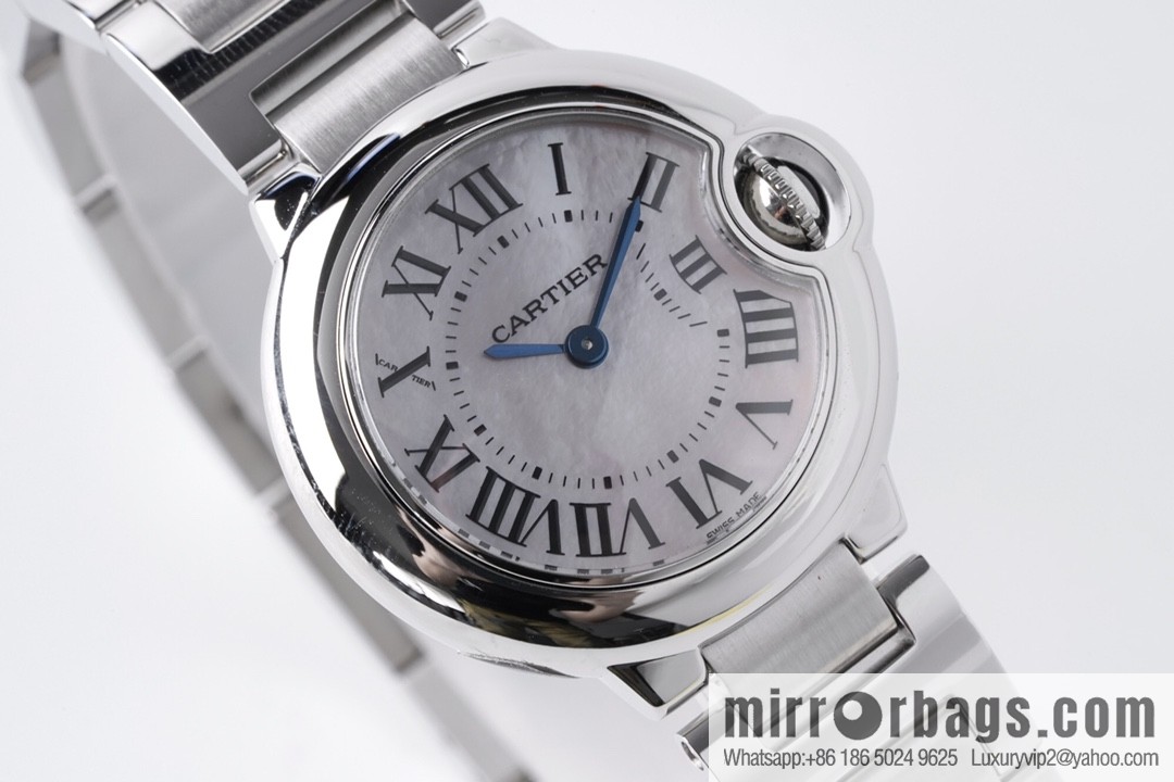AF's most beautiful replica, Cartier 28mm small blue balloon W69010Z4 women's watch