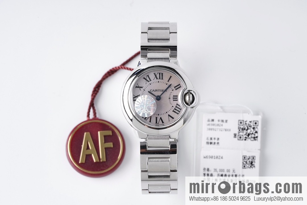 AF's most beautiful replica, Cartier 28mm small blue balloon W69010Z4 women's watch
