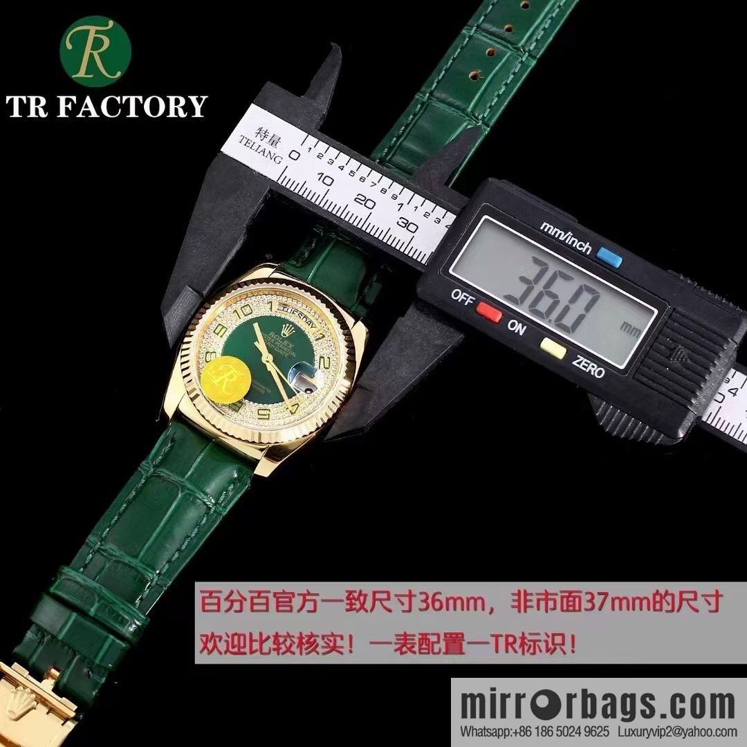 TR Green Enamel Gypsy 36mm Series 118138 Rolex Watch