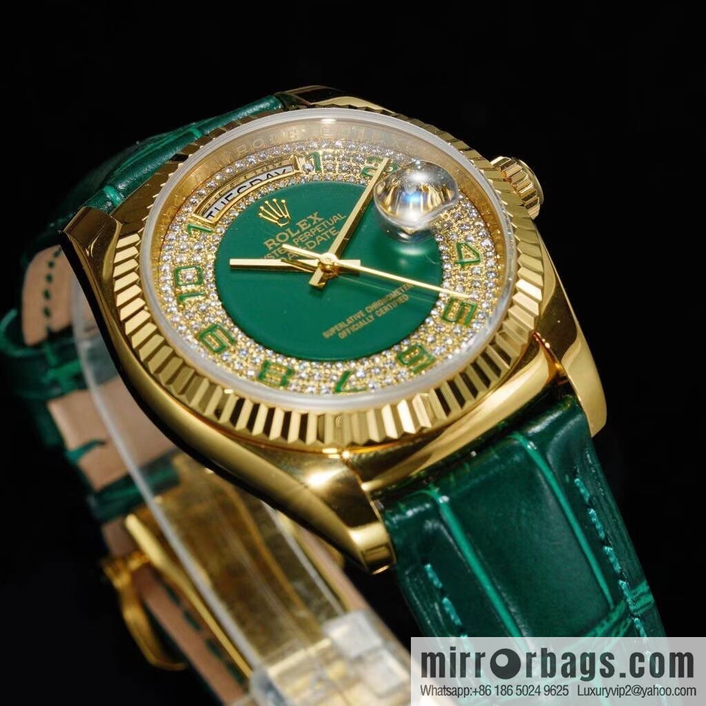 TR Green Enamel Gypsy 36mm Series 118138 Rolex Watch