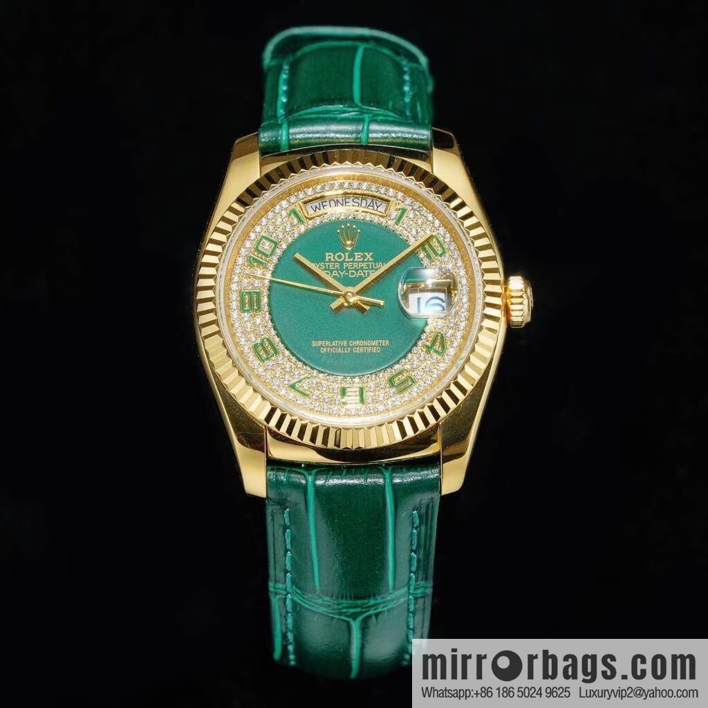 TR Green Enamel Gypsy 36mm Series 118138 Rolex Watch
