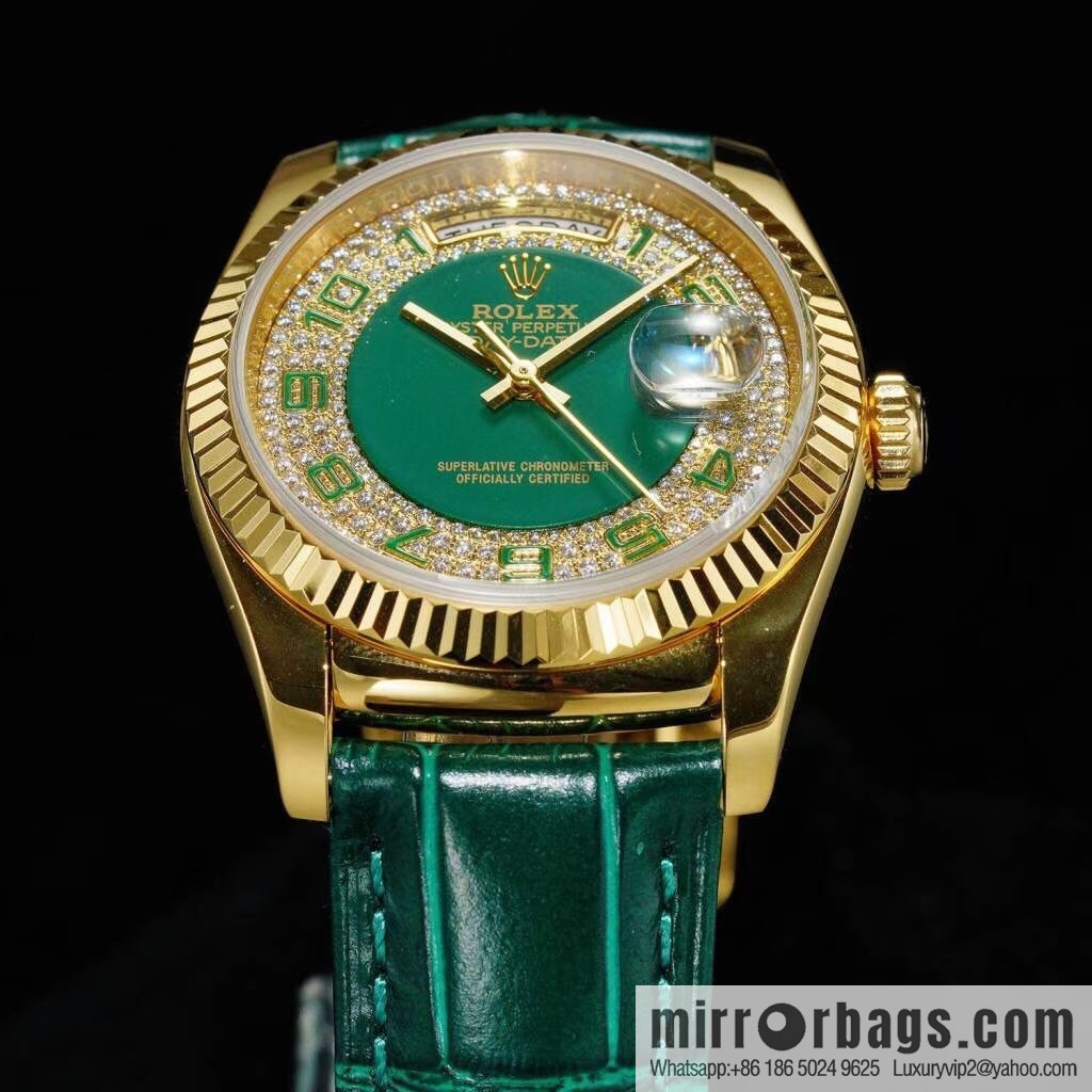TR Green Enamel Gypsy 36mm Series 118138 Rolex Watch