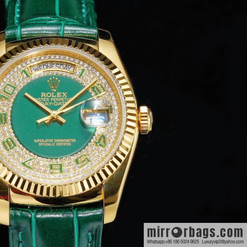 TR Green Enamel Gypsy 36mm Series 118138 Rolex Watch