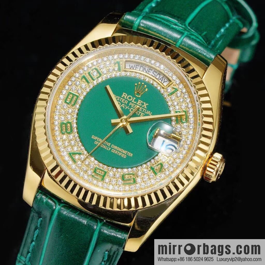 TR Green Enamel Gypsy 36mm Series 118138 Rolex Watch