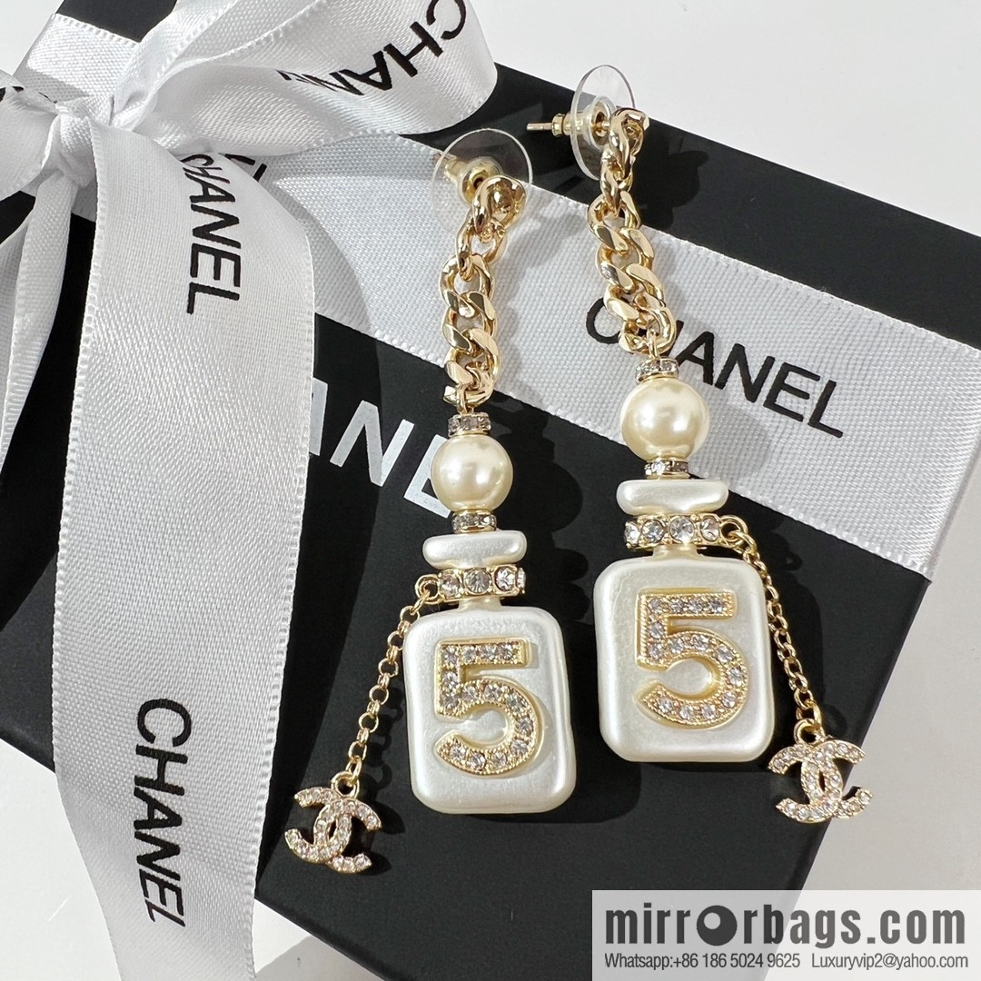 New ☑️ Chanel double c perfume bottle stud earrings