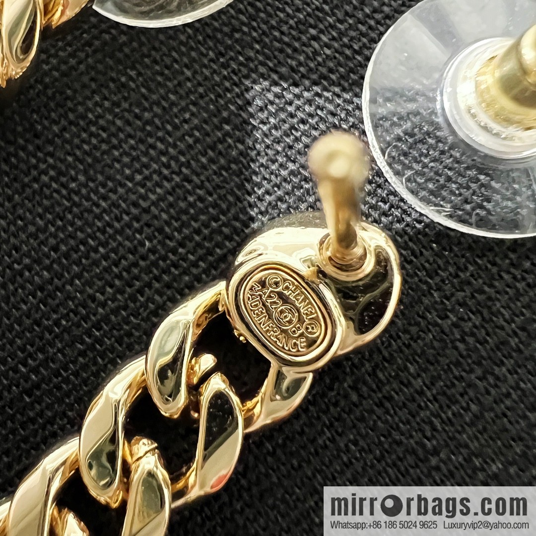 New ☑️ Chanel double c perfume bottle stud earrings