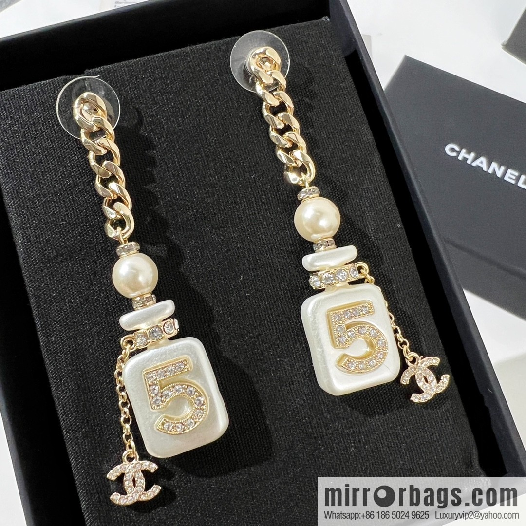 New ☑️ Chanel double c perfume bottle stud earrings