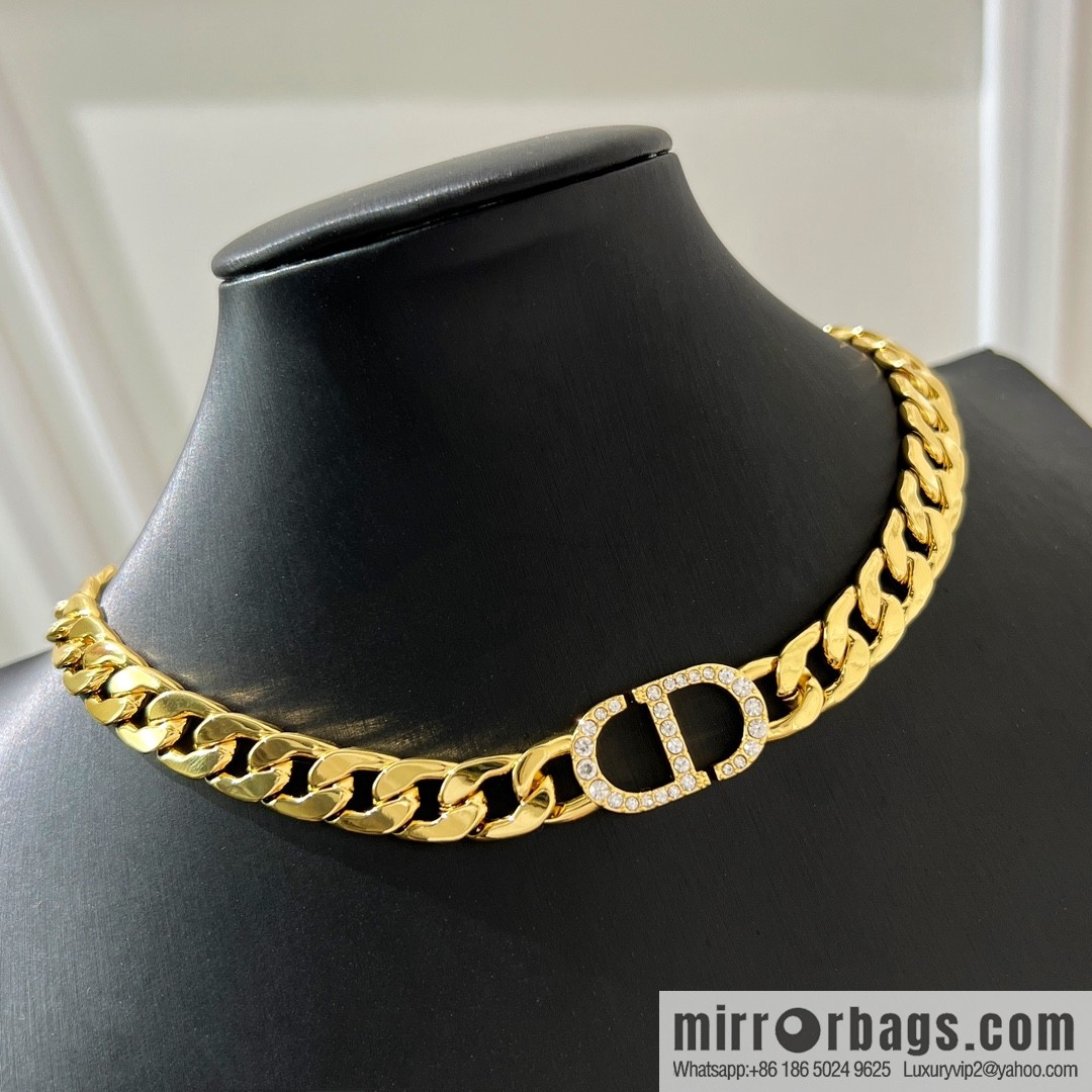 New ☑️ Dior CD gold necklace bracelet