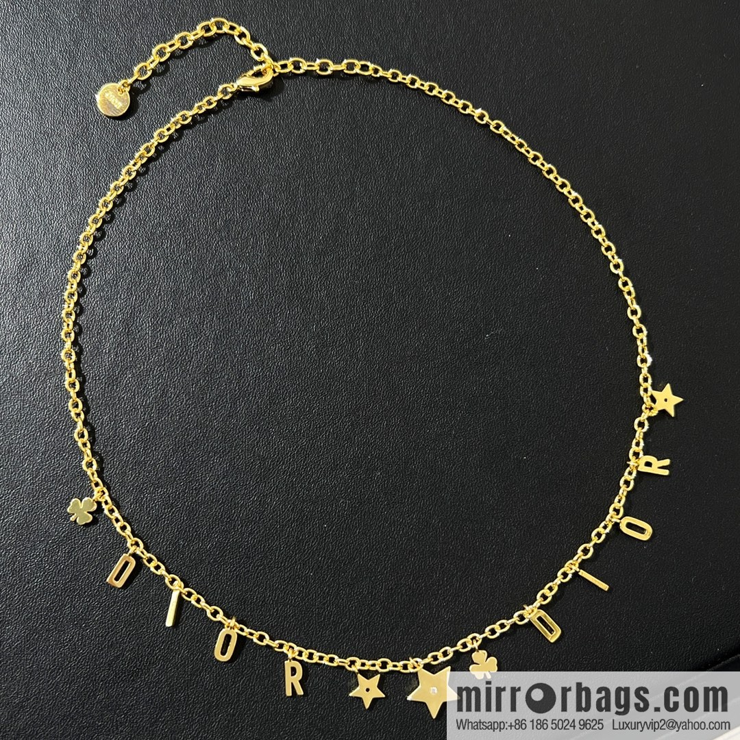 New ☑️ Dior fringed star four-leaf clover letter necklace
