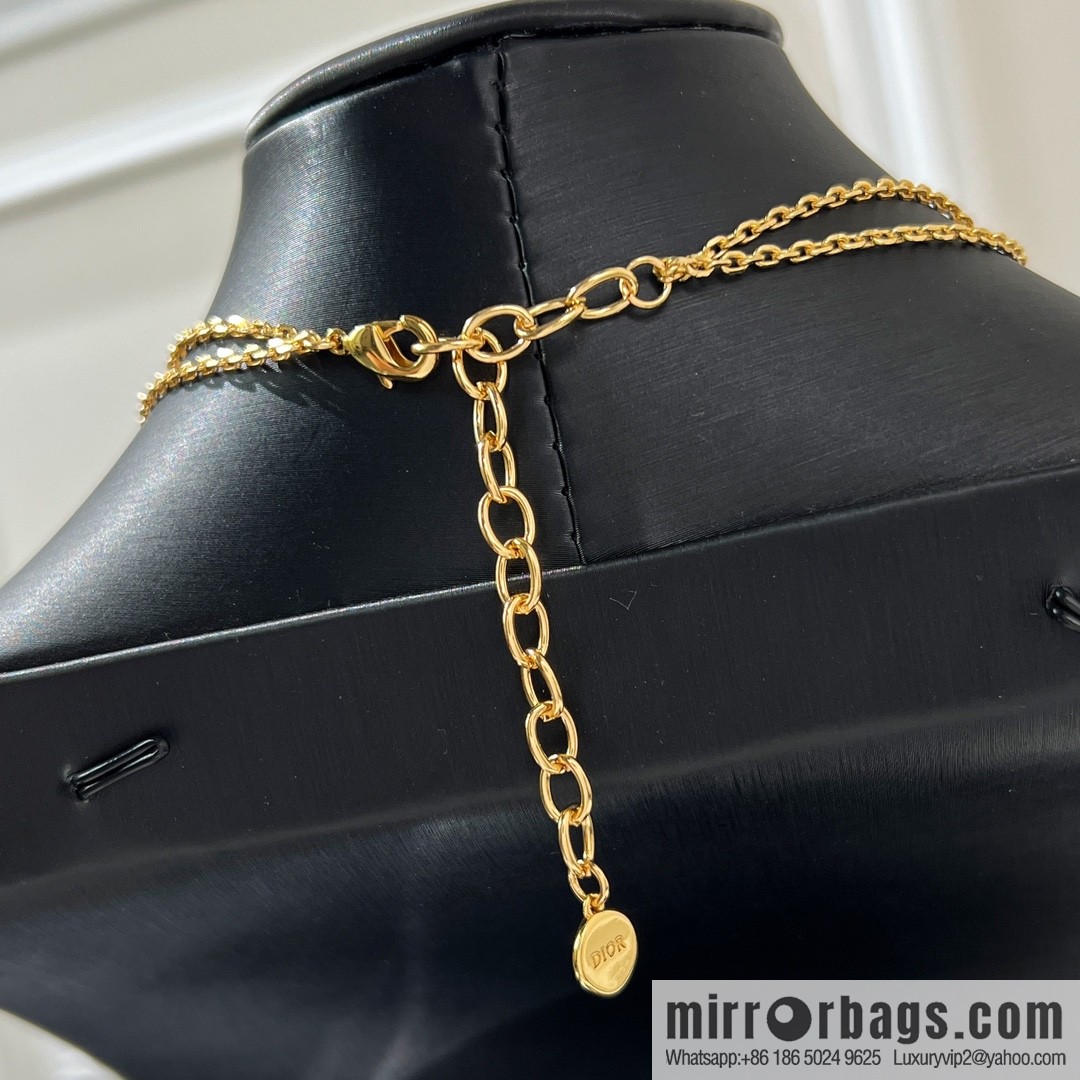 New ☑️ Dior Double Pearl Necklace
