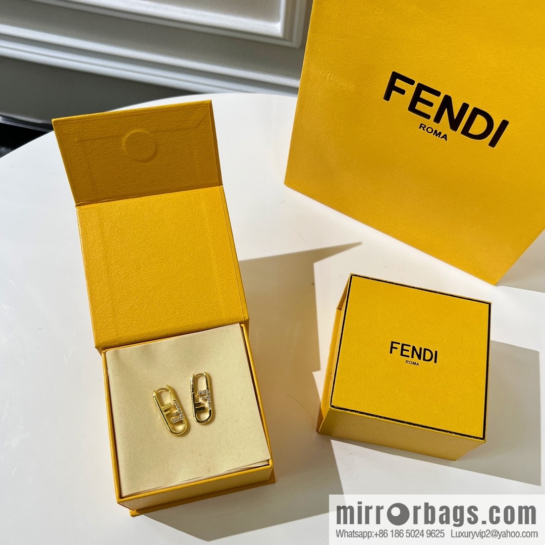 New FENDI F letter stud earrings