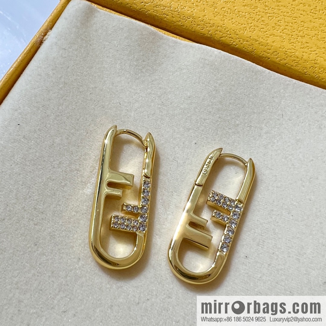 New FENDI F letter stud earrings