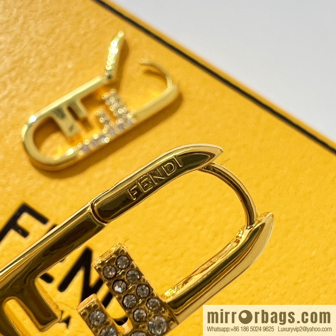 New FENDI F letter stud earrings
