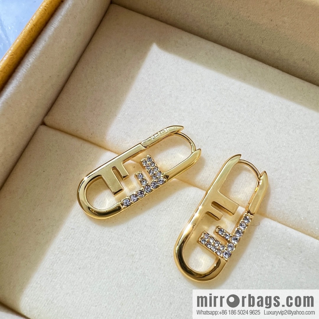 New FENDI F letter stud earrings