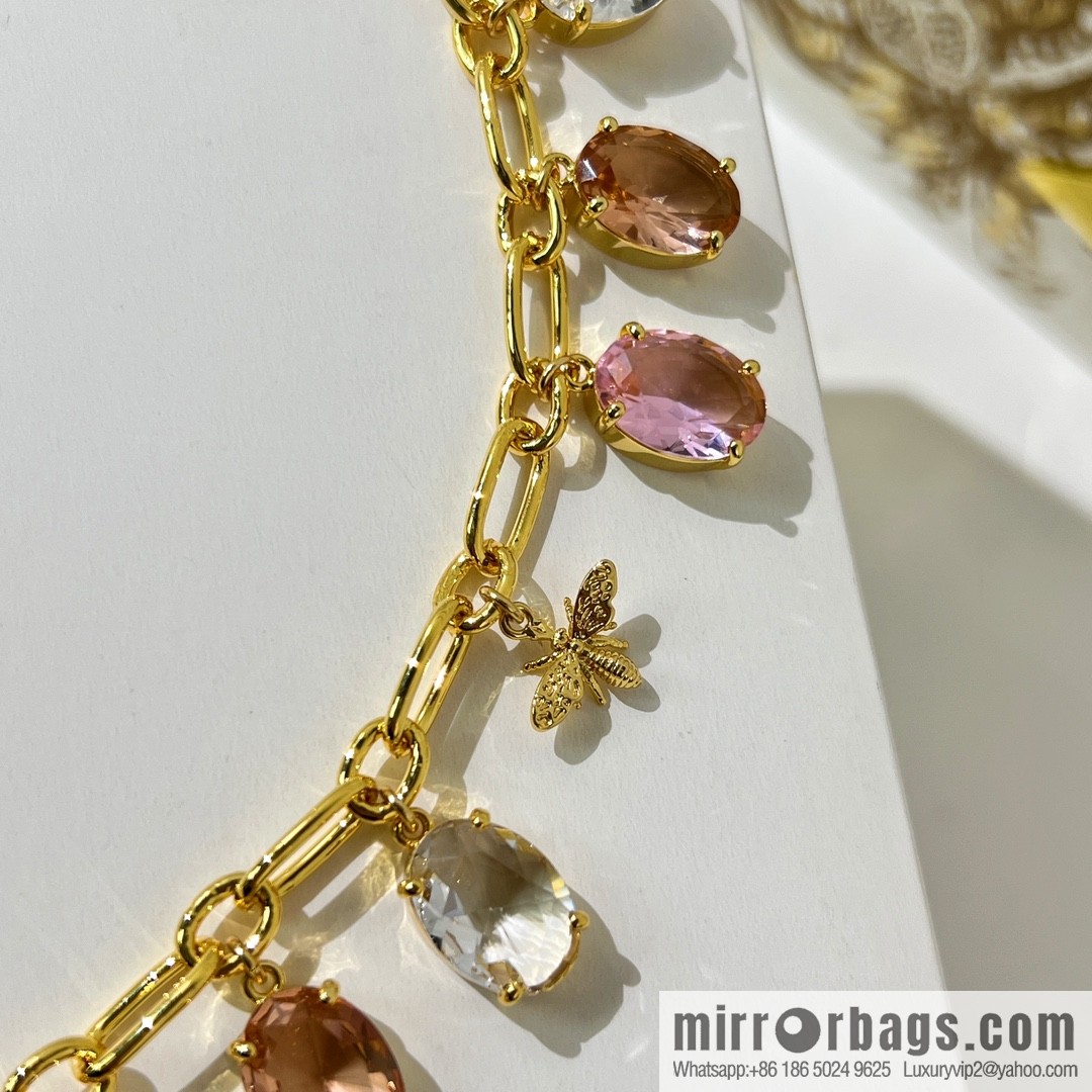 New ☑️ Dior tassel pigeon egg crystal necklace bracelet