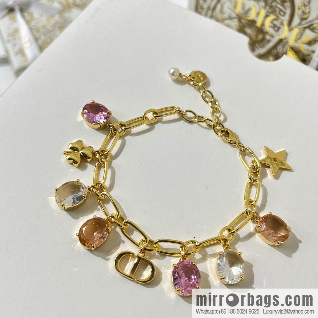 New ☑️ Dior tassel pigeon egg crystal necklace bracelet