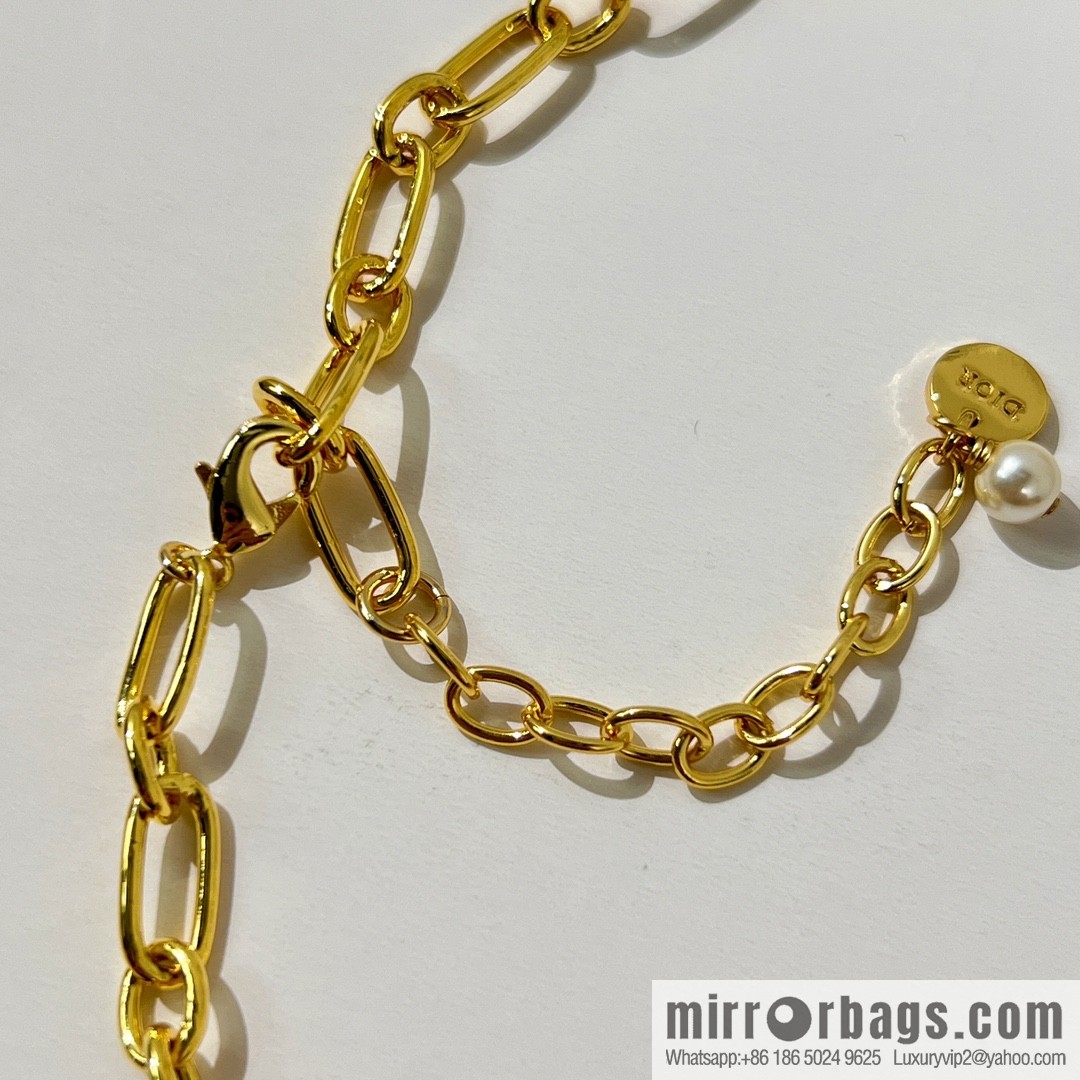 New ☑️ Dior tassel pigeon egg crystal necklace bracelet