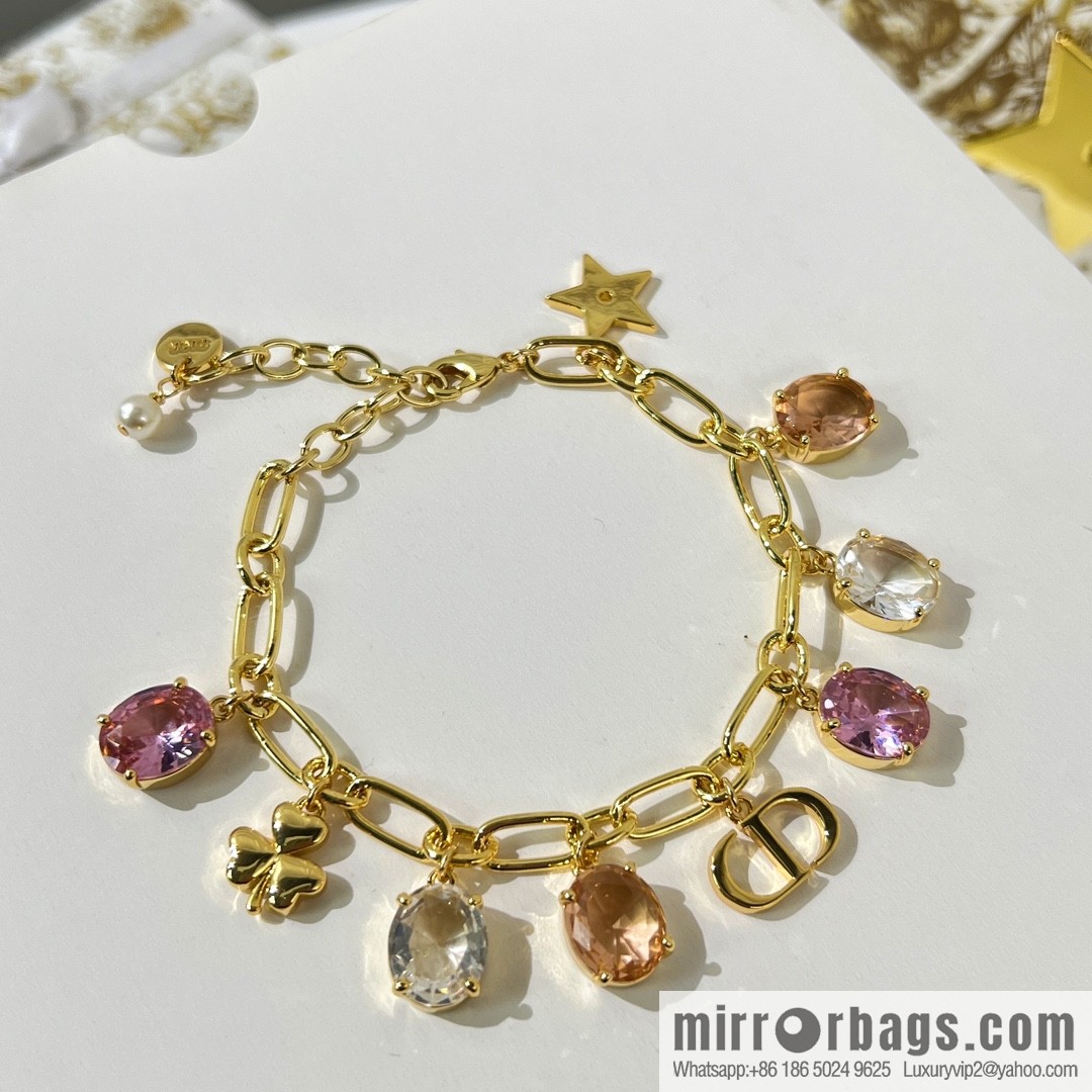 New ☑️ Dior tassel pigeon egg crystal necklace bracelet