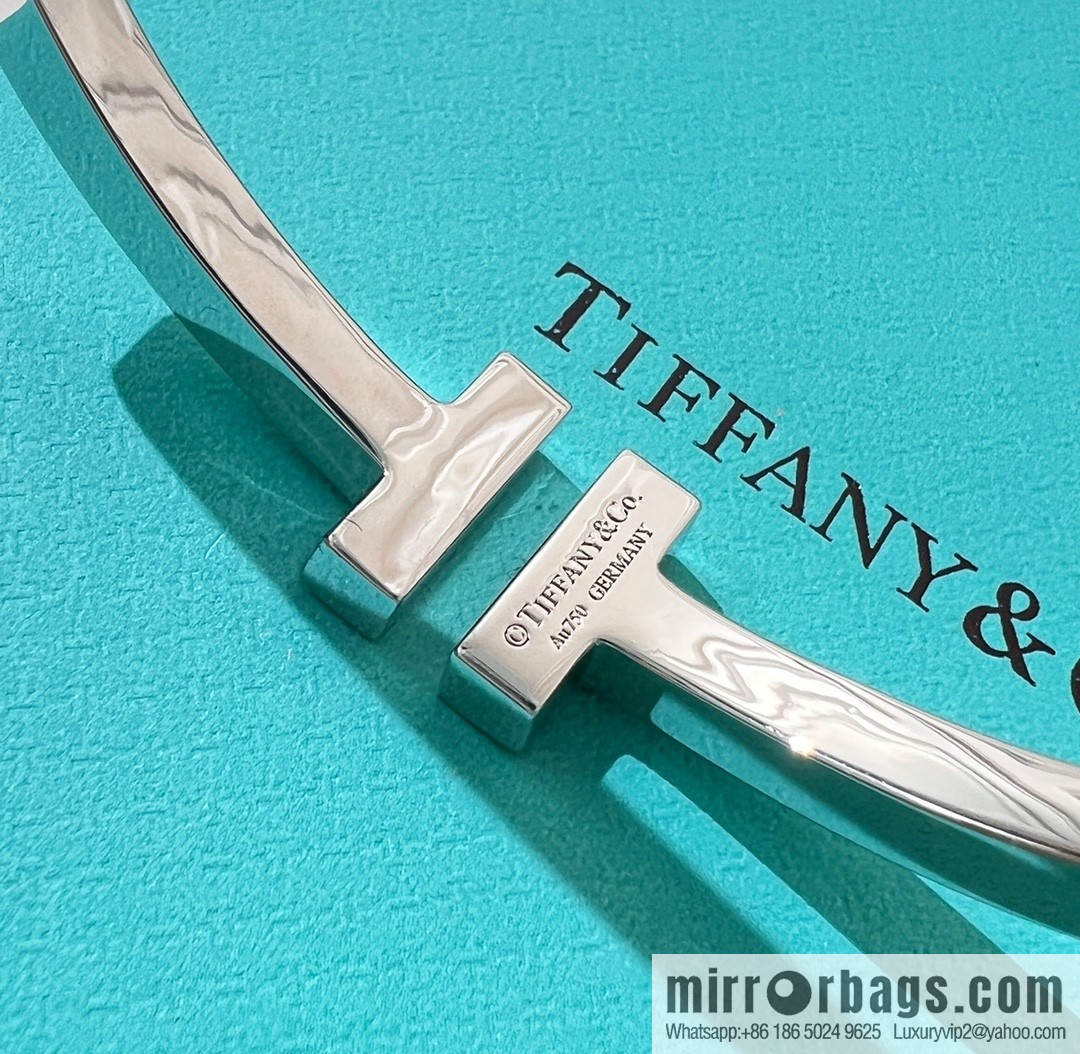 Tiffany & co. Tiffany & Co. Classic T series, glossy gold silver rose gold double T bracelet