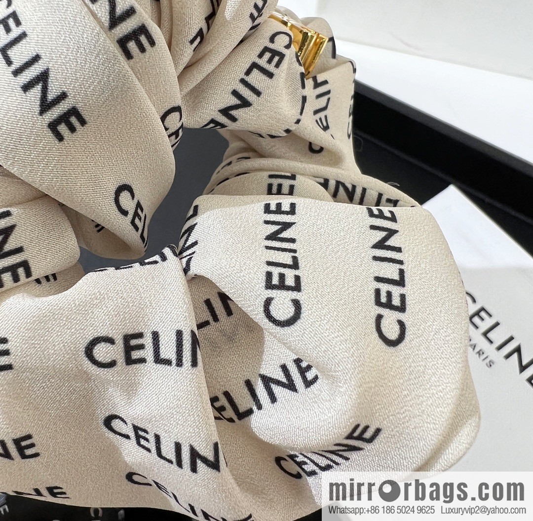 Celine Arc de Triomphe Mulberry Silk Hair Rope Headband