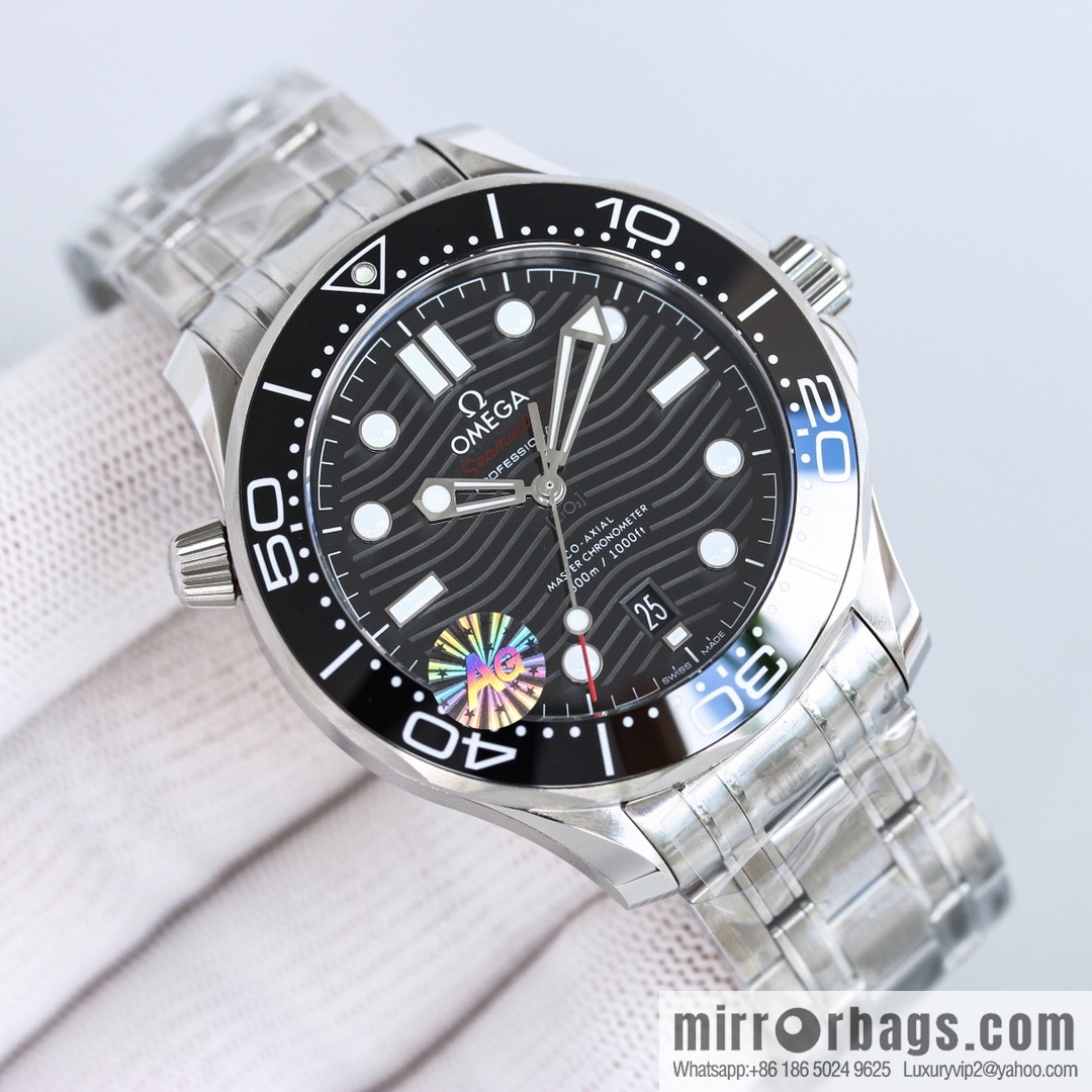 Omega 2022 new green seahorse with double T black balance wheel 8800 movement, 42mm