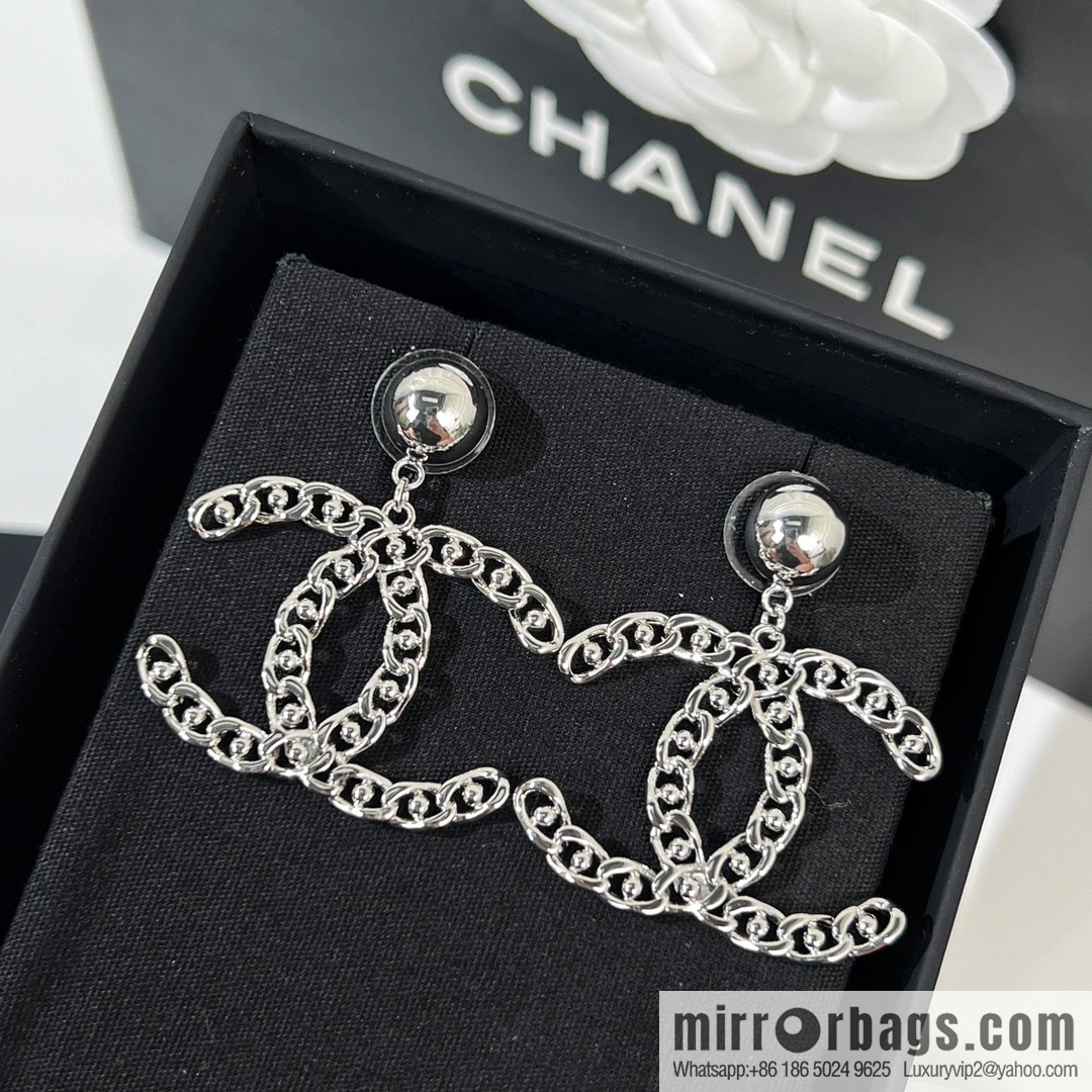 New ☑️ Chanel double c hollow stud earrings