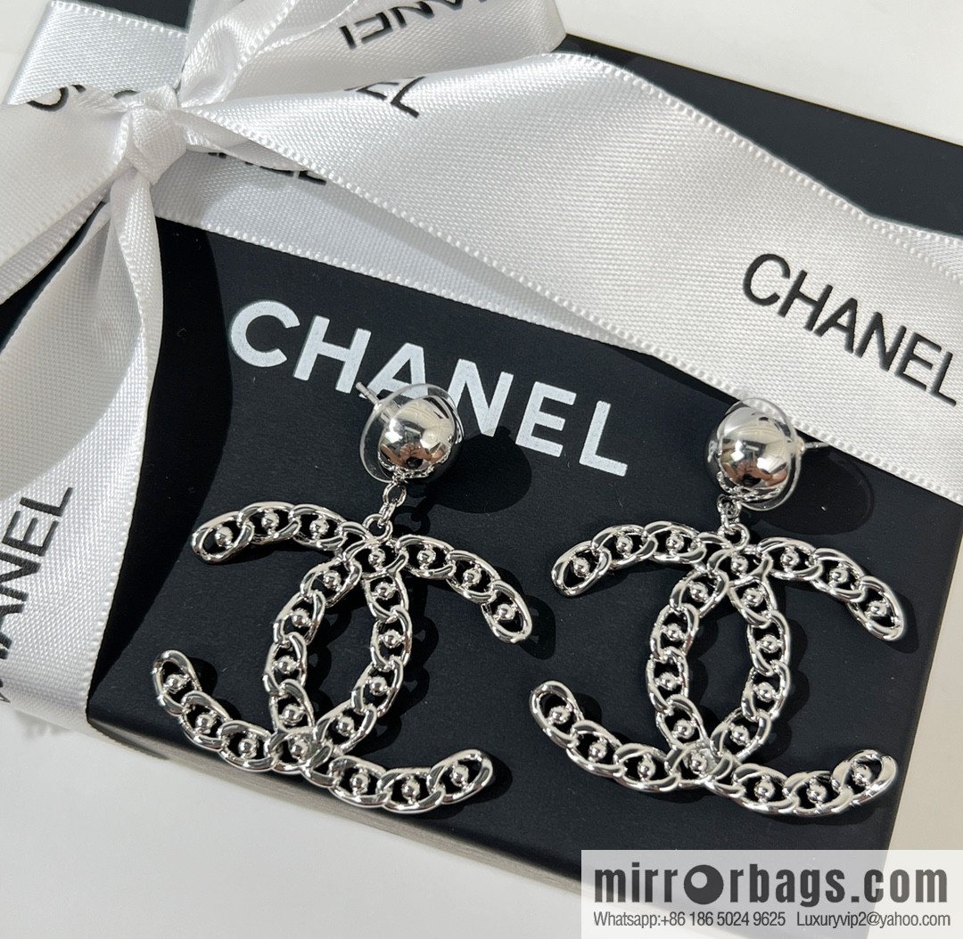 New ☑️ Chanel double c hollow stud earrings