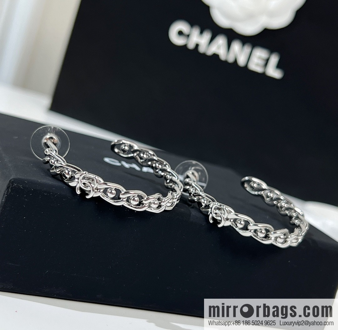 New ☑️ Chanel double c hollow stud earrings