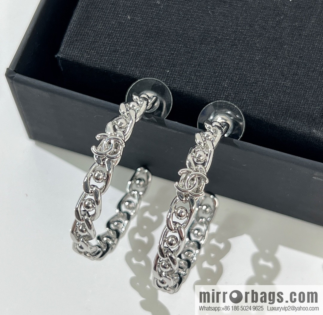New ☑️ Chanel double c hollow stud earrings