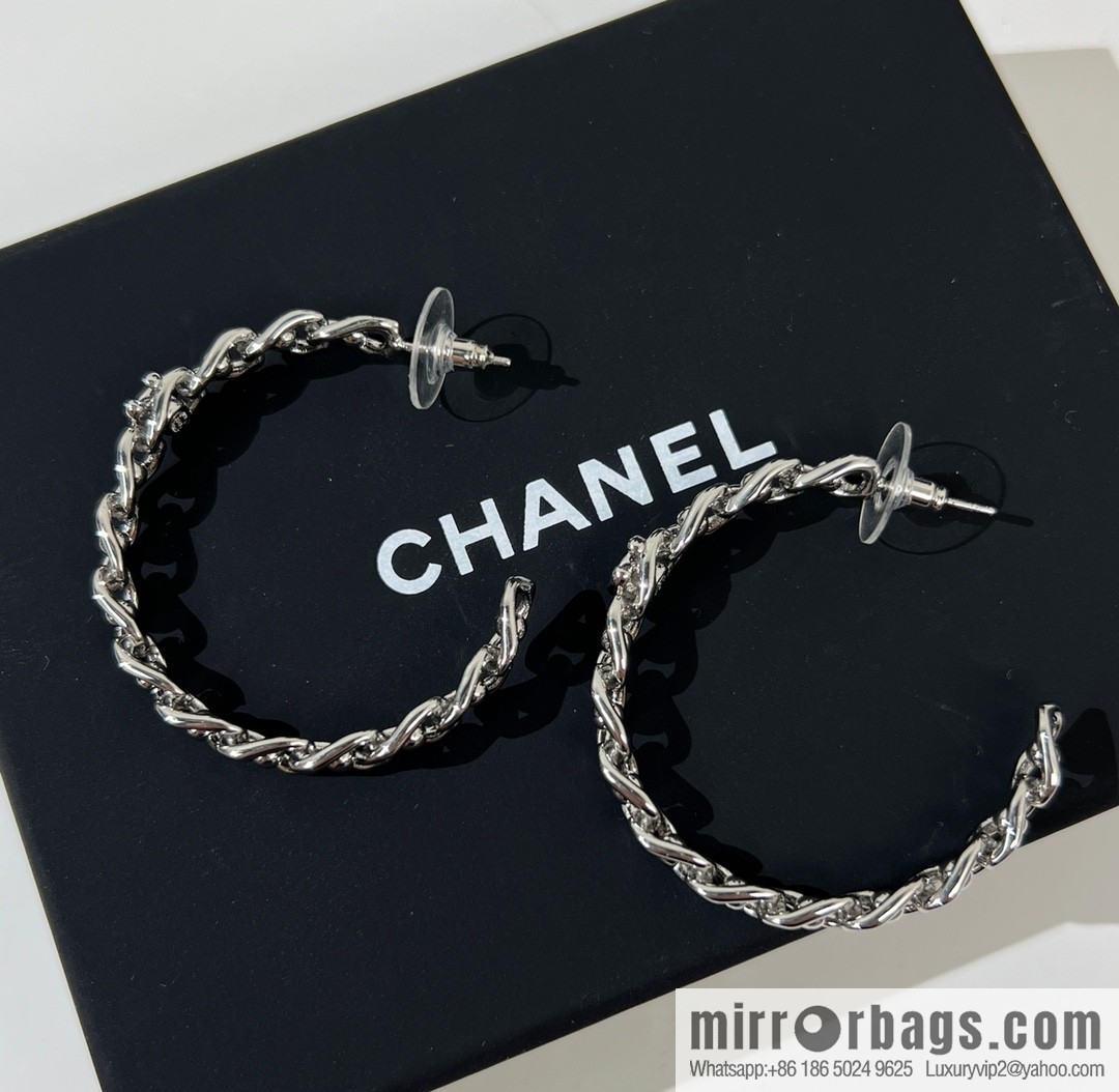 New ☑️ Chanel double c hollow stud earrings