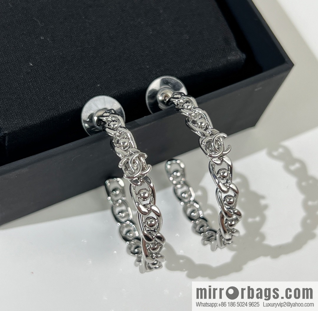 New ☑️ Chanel double c hollow stud earrings