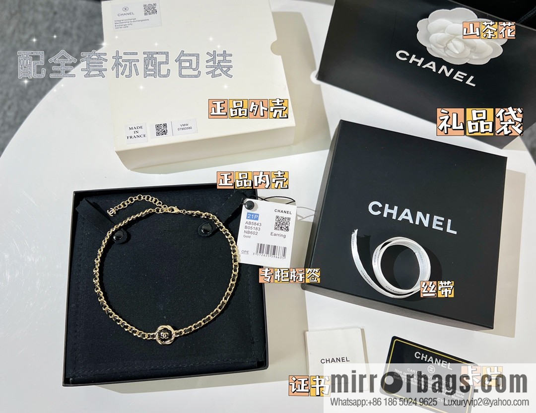 New ☑️ Chanel double c black leather rope necklace necklace