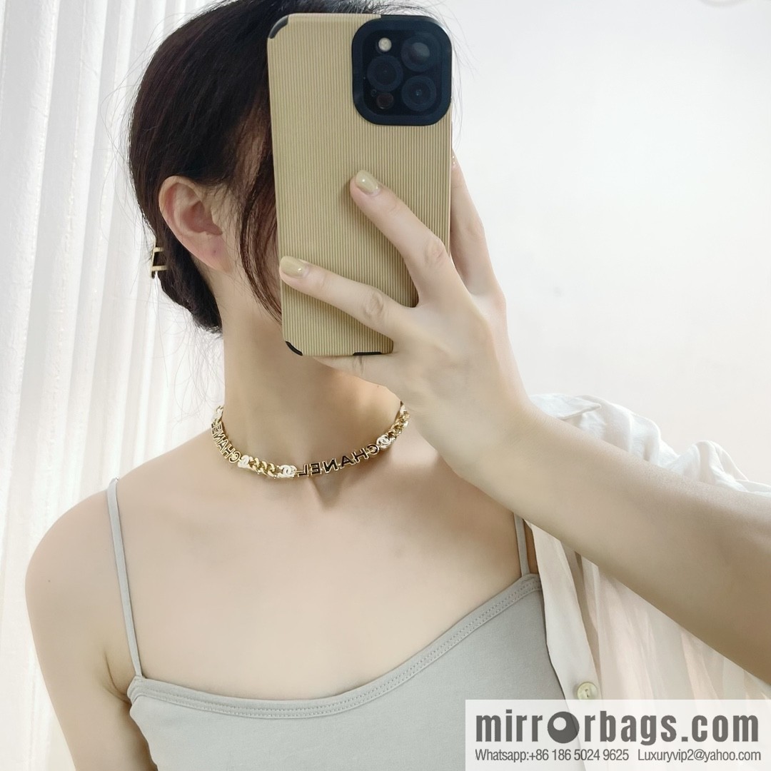 New ☑️ Chanel double c drip oil letter necklace neck chain