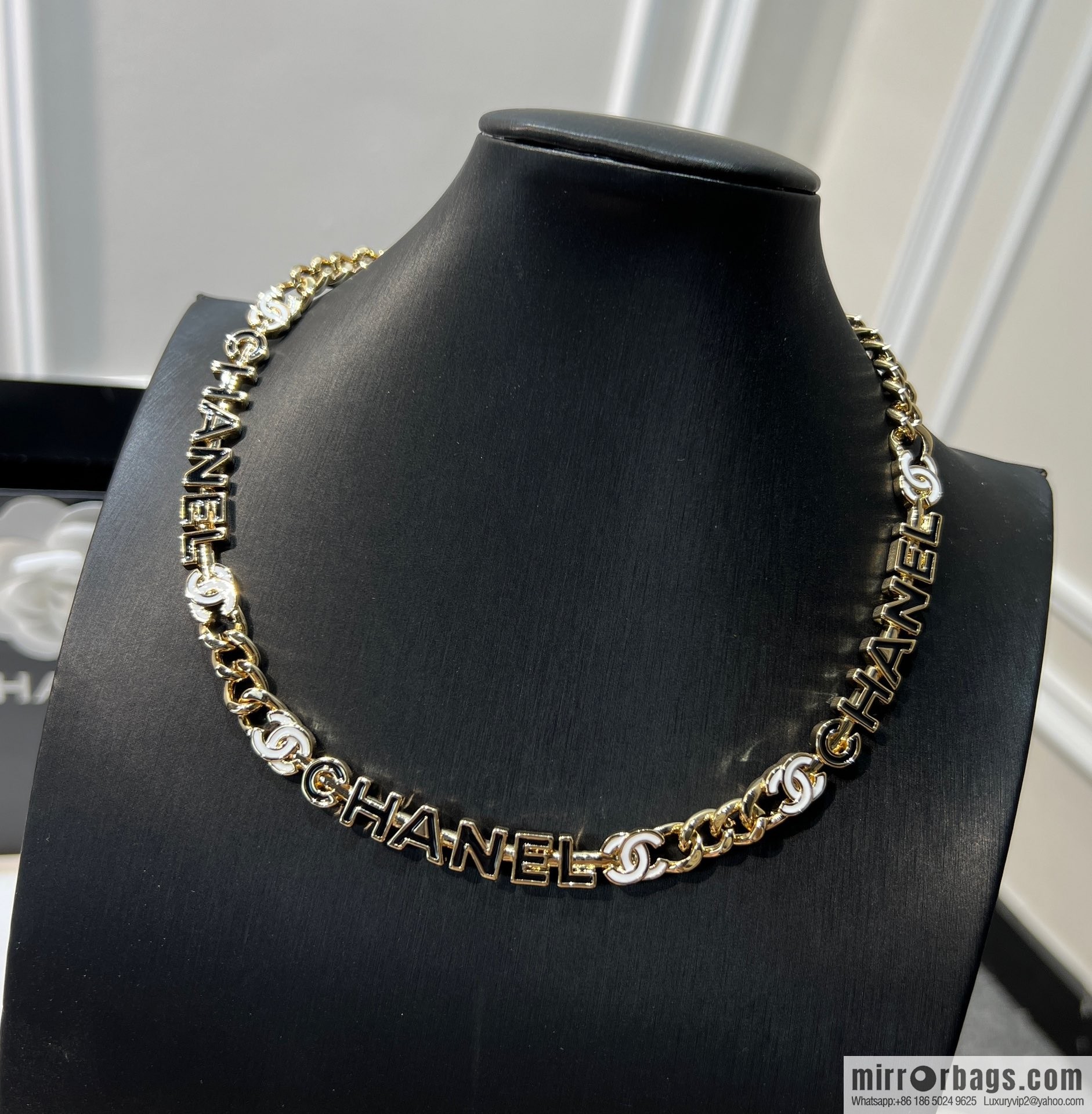 New ☑️ Chanel double c drip oil letter necklace neck chain