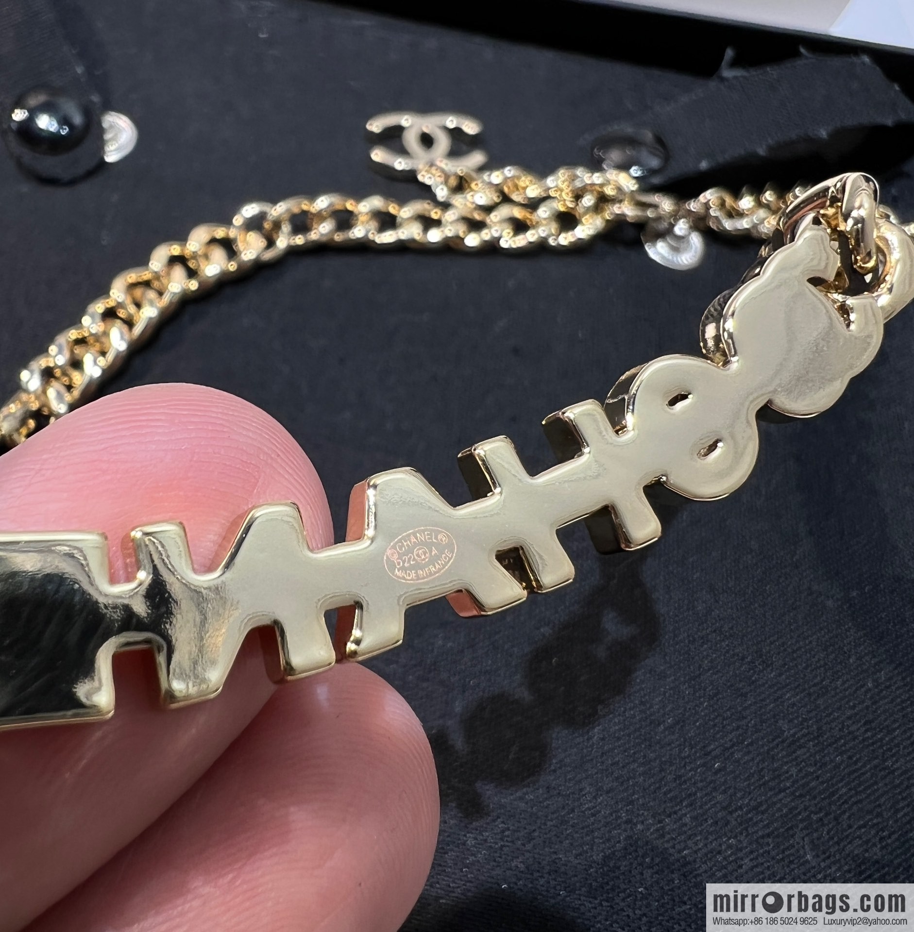 New ☑️ Chanel double c drip oil letter necklace neck chain