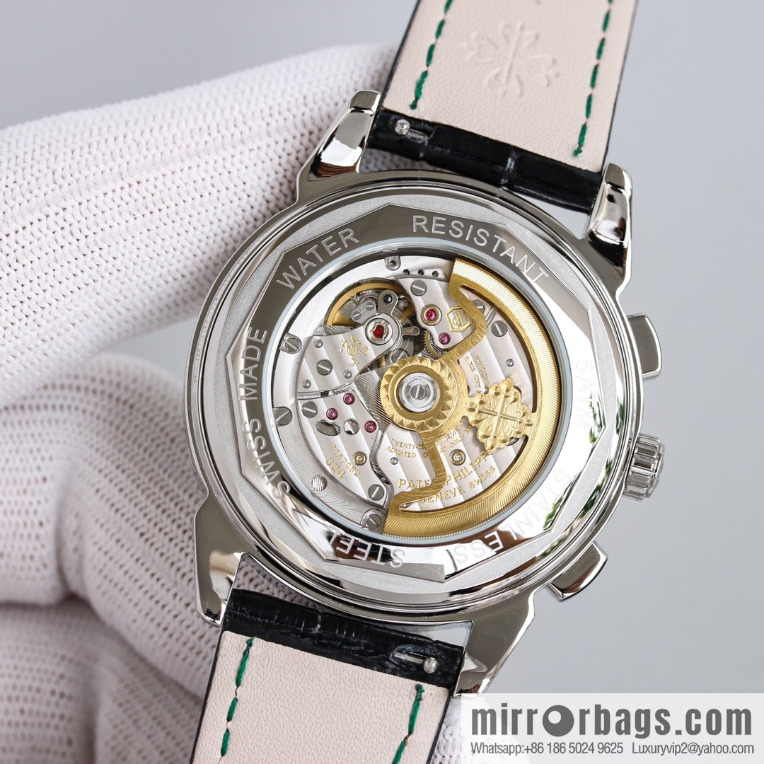 V3. Exclusive new version (gun-colored studs) Patek. Philippe super complex function chronograph series watch