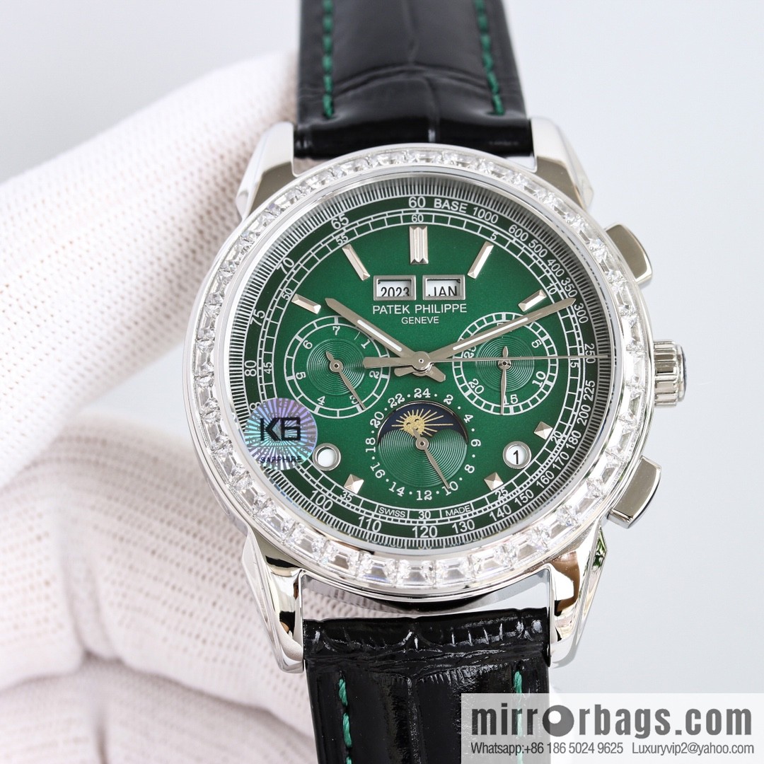V3. Exclusive new version (gun-colored studs) Patek. Philippe super complex function chronograph series watch