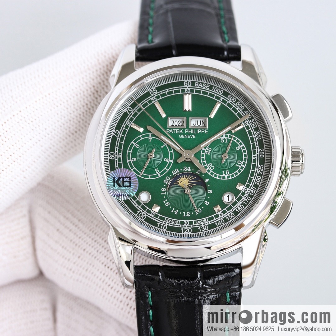 V3. Exclusive new version (gun-colored studs) Patek. Philippe super complex function chronograph series watch