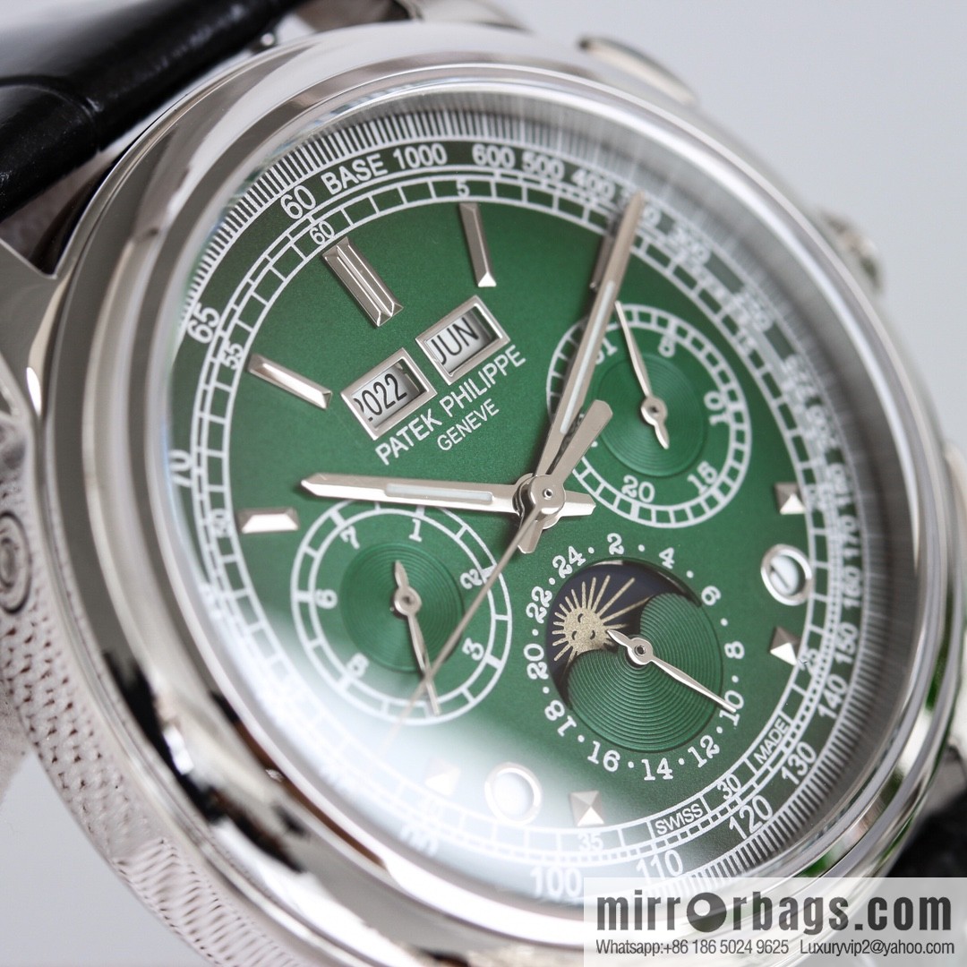 V3. Exclusive new version (gun-colored studs) Patek. Philippe super complex function chronograph series watch