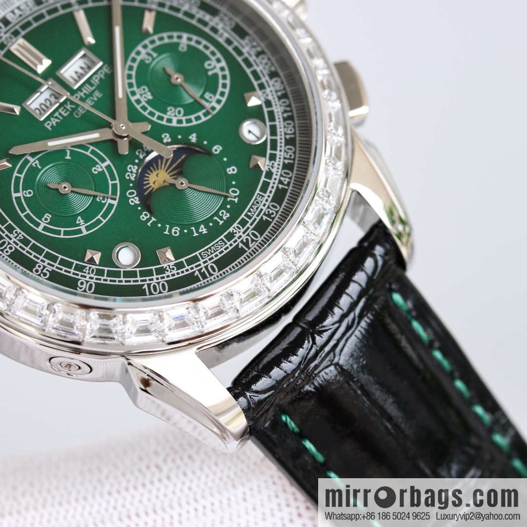 V3. Exclusive new version (gun-colored studs) Patek. Philippe super complex function chronograph series watch
