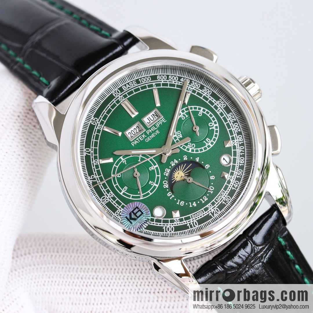V3. Exclusive new version (gun-colored studs) Patek. Philippe super complex function chronograph series watch