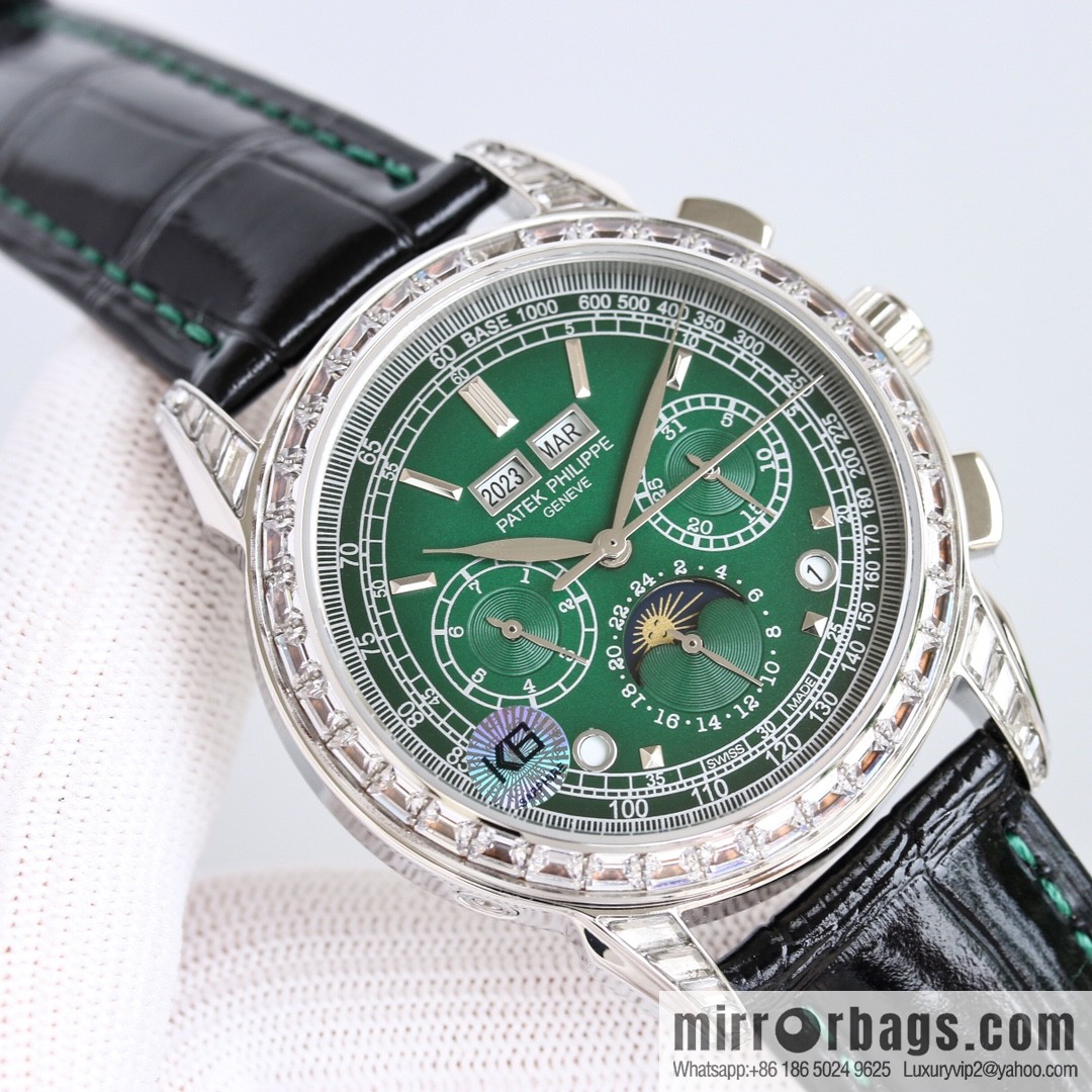 V3. Exclusive new version (gun-colored studs) Patek. Philippe super complex function chronograph series watch