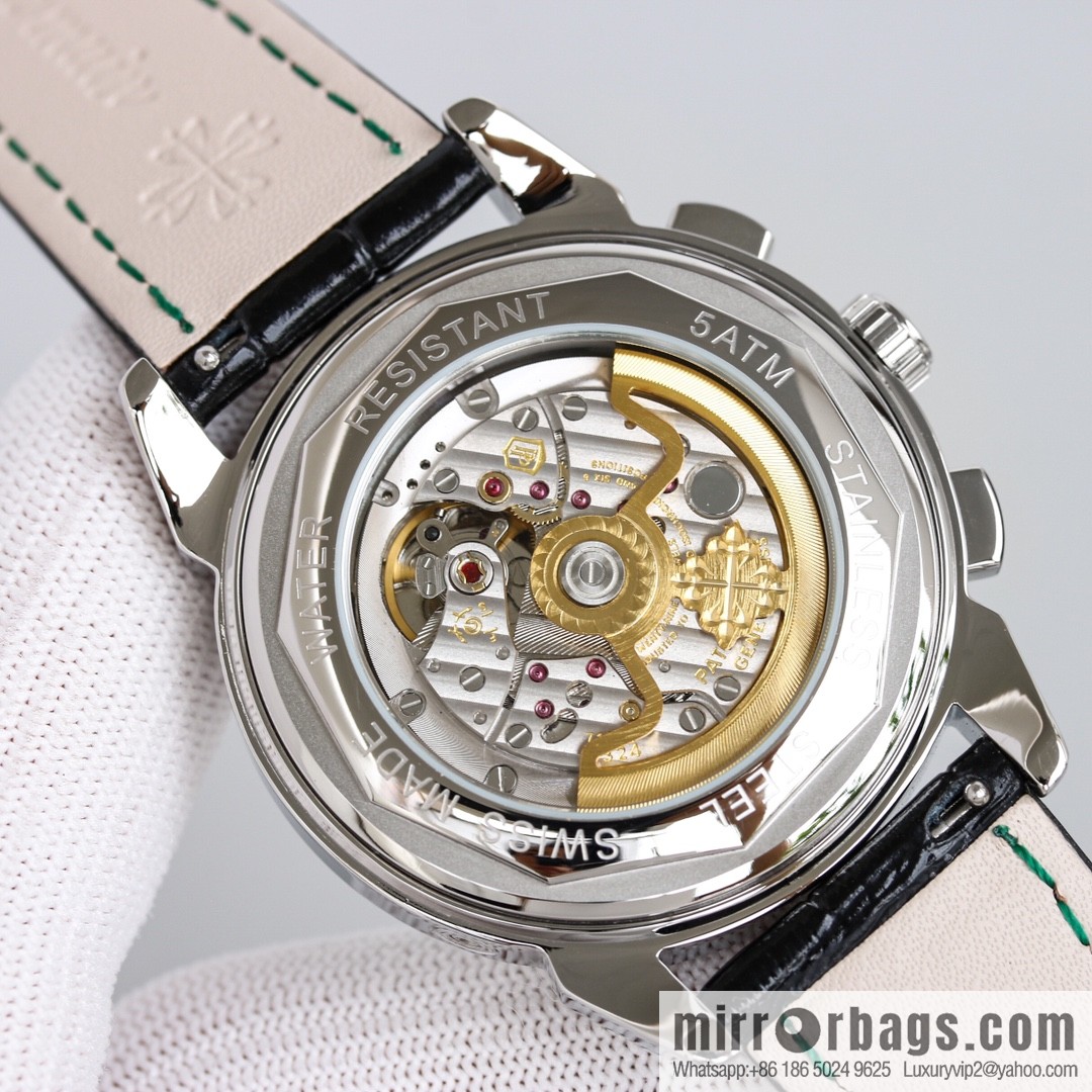 V3. Exclusive new version (gun-colored studs) Patek. Philippe super complex function chronograph series watch