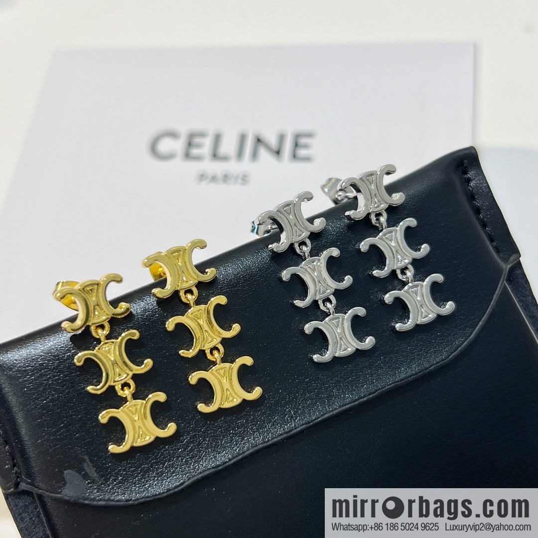 Celine Arc de Triomphe fringed necklace earrings