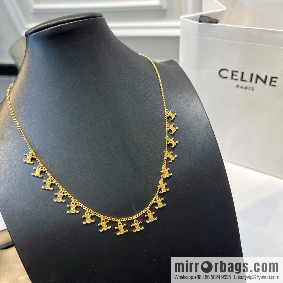 Celine Arc de Triomphe fringed earrings