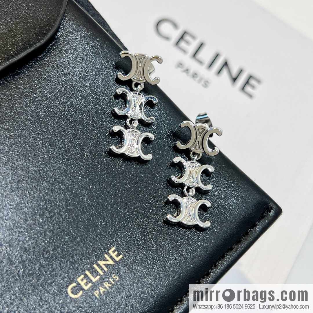 Celine Arc de Triomphe fringed necklace earrings