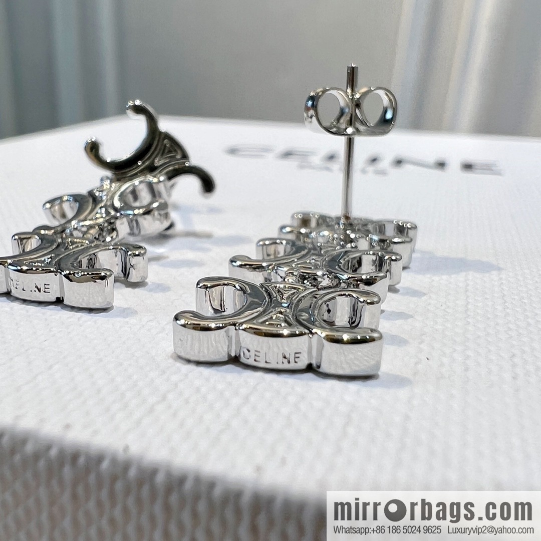 Celine Arc de Triomphe fringed earrings