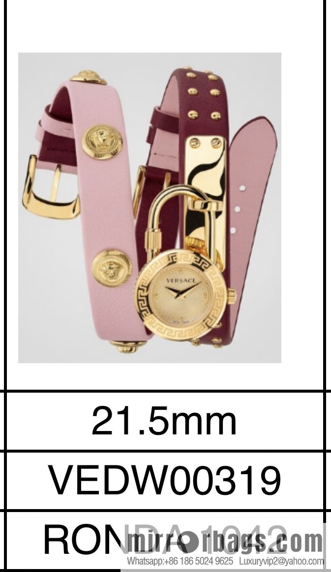 Original Order~ VERSACE VEDW Medusa Lock Icon Quartz Ladies Watch