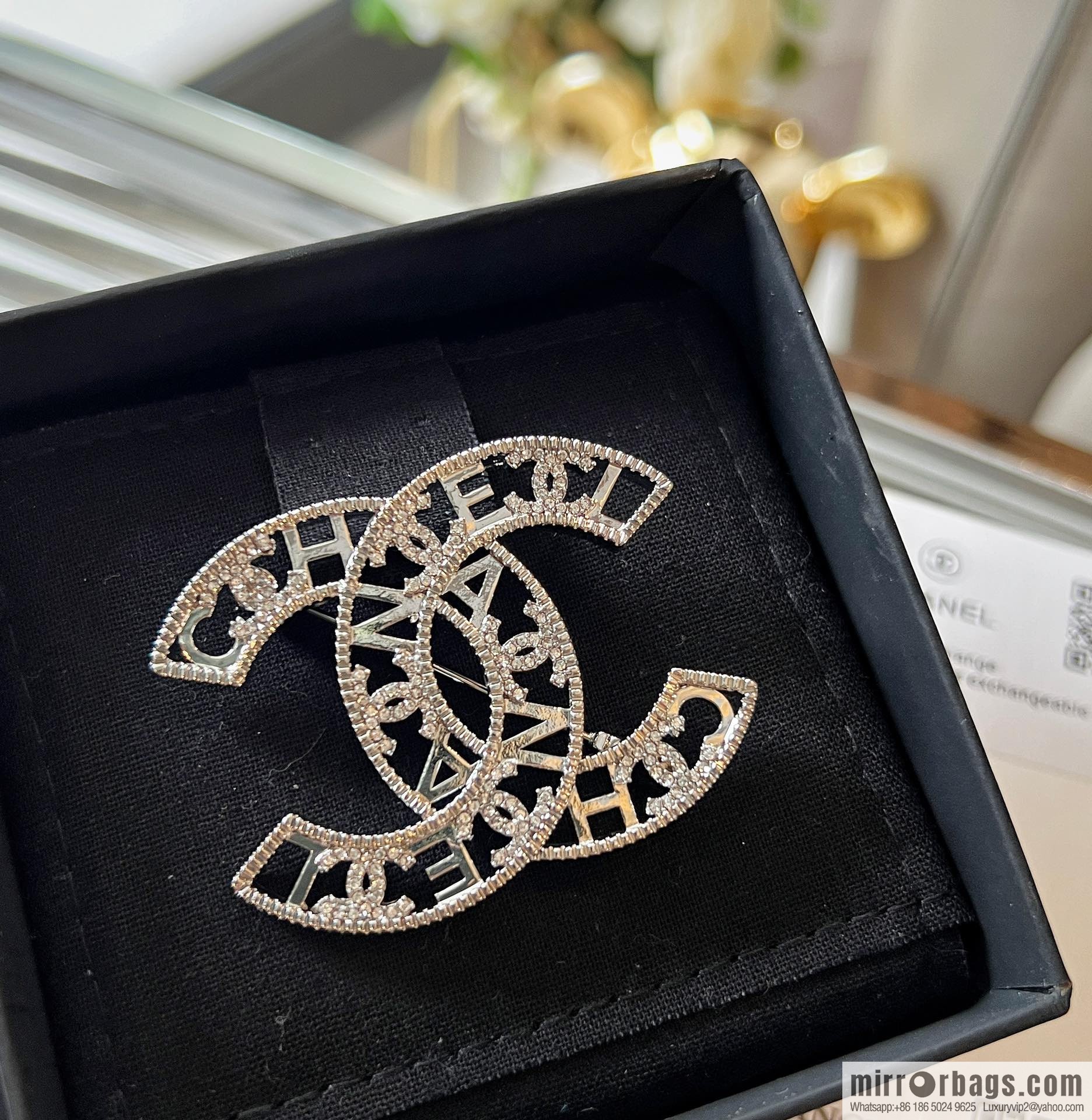 New ☑️ Chanel double c cut-out full diamond brooch