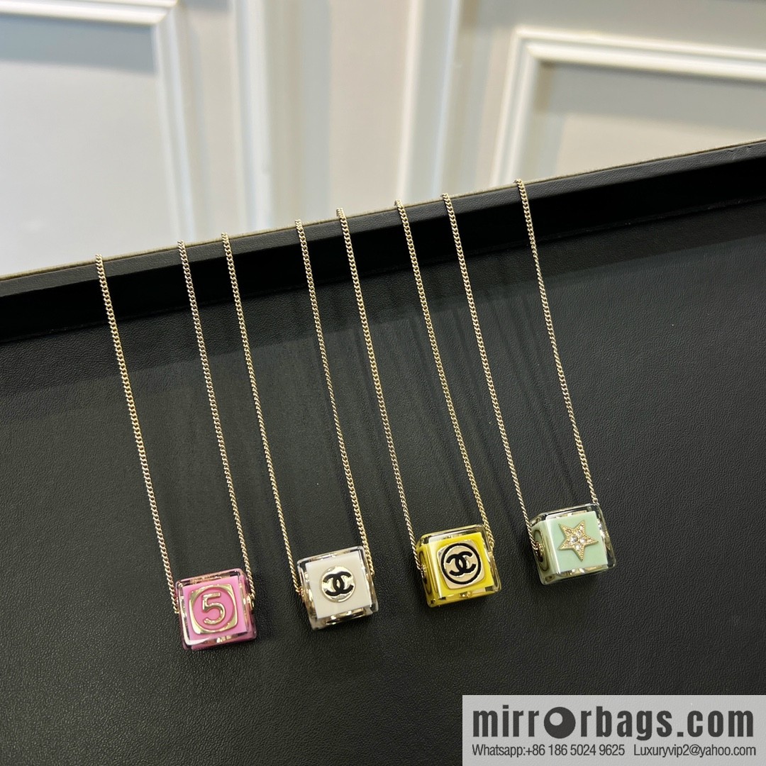 New ☑️ Chanel dice 🎲 acrylic necklace